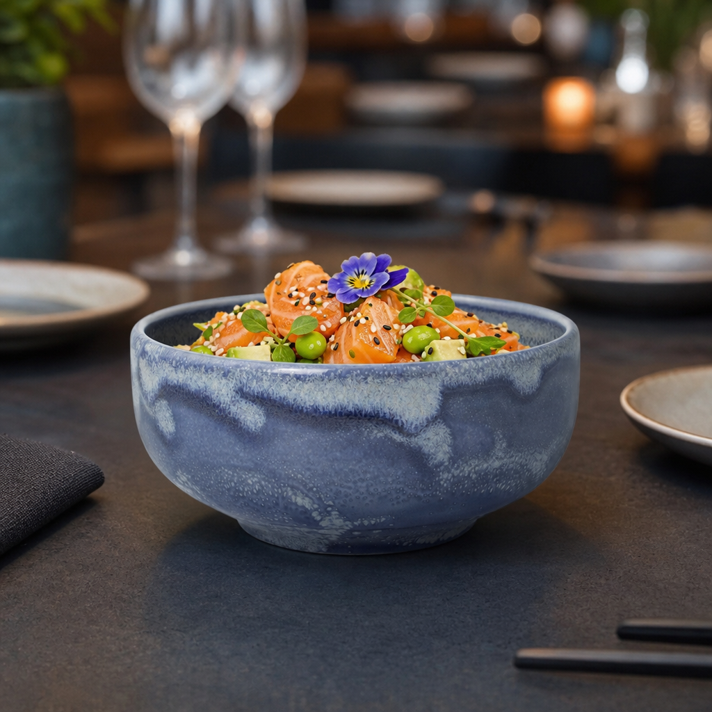 Aurora Vesuvius Blue Bowls 135mm for All Types of Cuisine