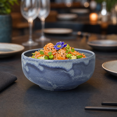 Aurora Vesuvius Blue Bowls 135mm for All Types of Cuisine - Pack of 12