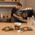 Paper Halloween Cup Sleeves for 8oz Hot Drinks (Pack of 100)