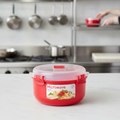 BPA-Free Plastic Round Microwave Bowl 915ml for Food Storage