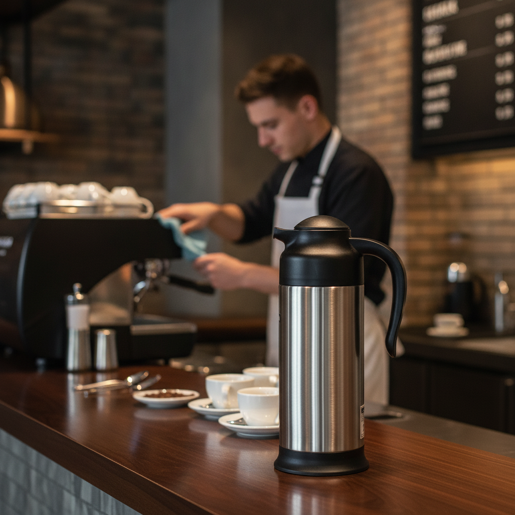 Stainless Steel Vacuum Jug 1L for Beverage Service