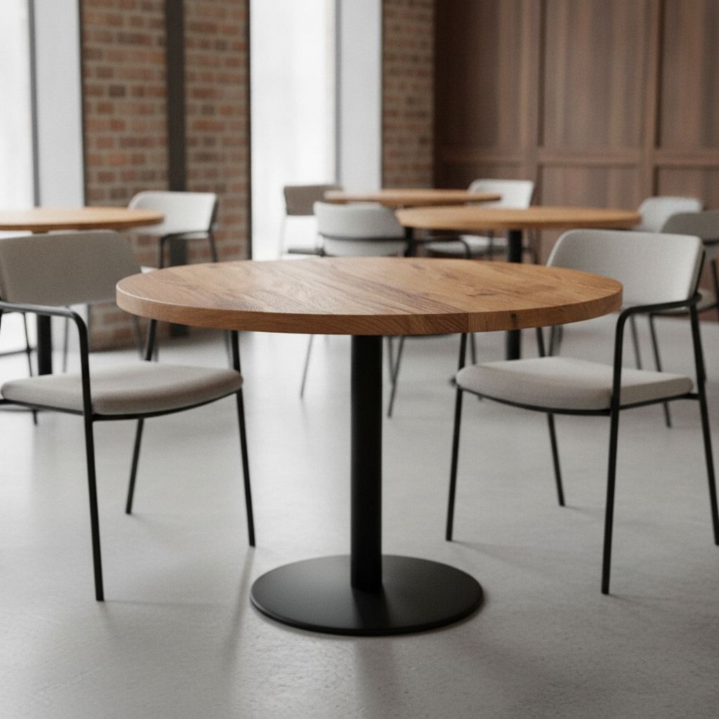Solid Oak Round Table Top 600mm or 900mm for Commercial Use