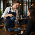 Oslo Chip Mugs 290ml Blue Vitrified Porcelain for Dining (Pack of 12)