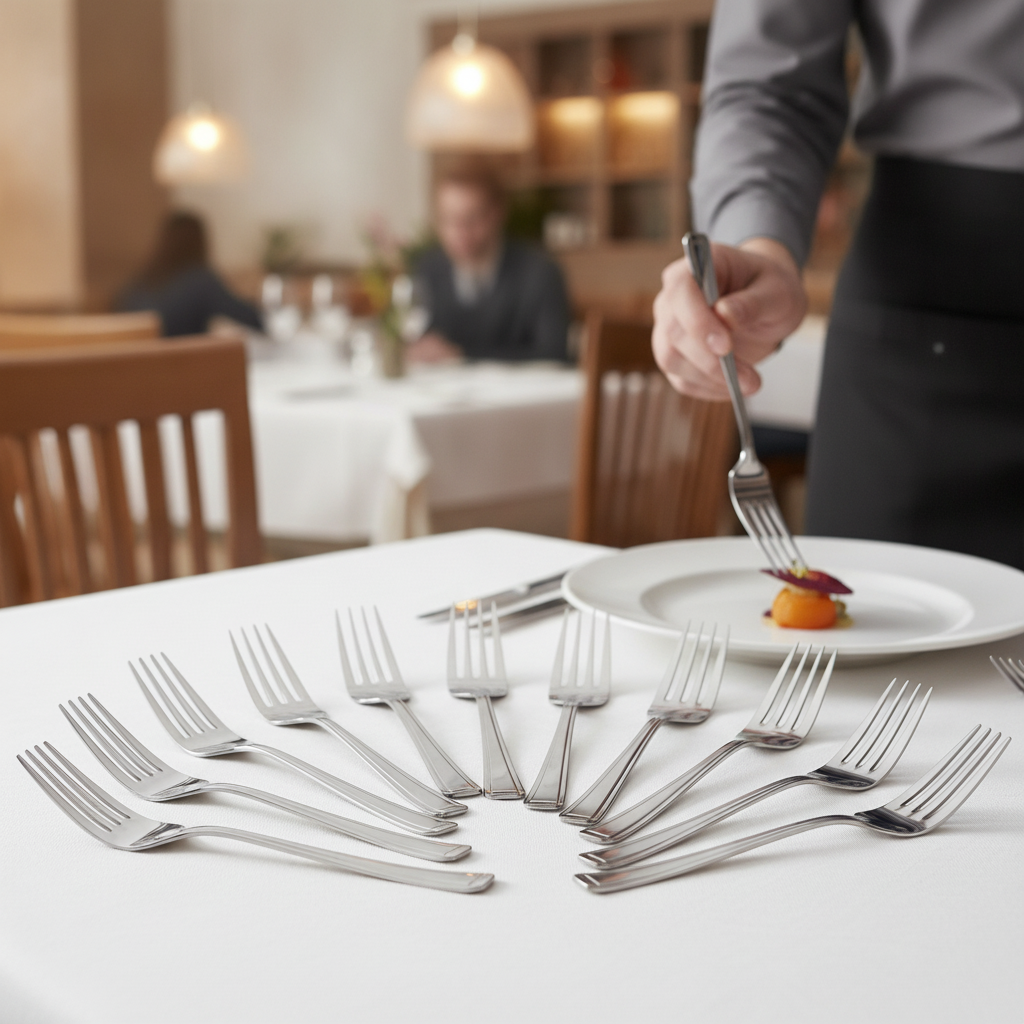 18/0 Stainless Steel Table Forks for Dining (Pack of 12)