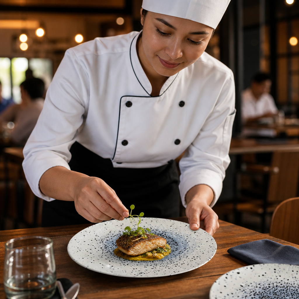 Organic Round Plates 264mm Vitrified Ceramic for Dining (Pack of 12)