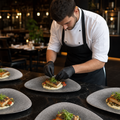 Triangular Plates 350mm Black Porcelain for Elegant Dining (Pack of 6)