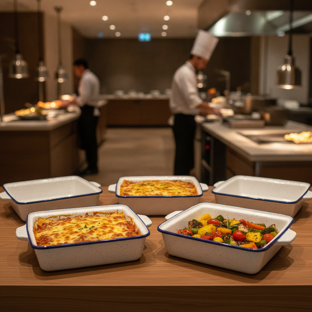 Super Vitrified Ceramic Casserole Dishes 2L for Buffet Service (Pack of 4)