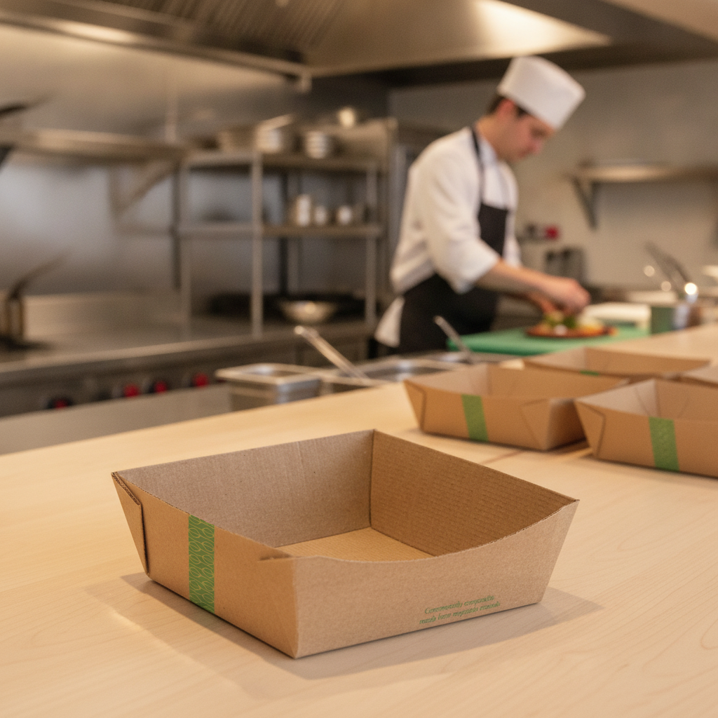 Paperboard Medium Food Trays 150x150mm for Takeaway Meals (Pack of 270)