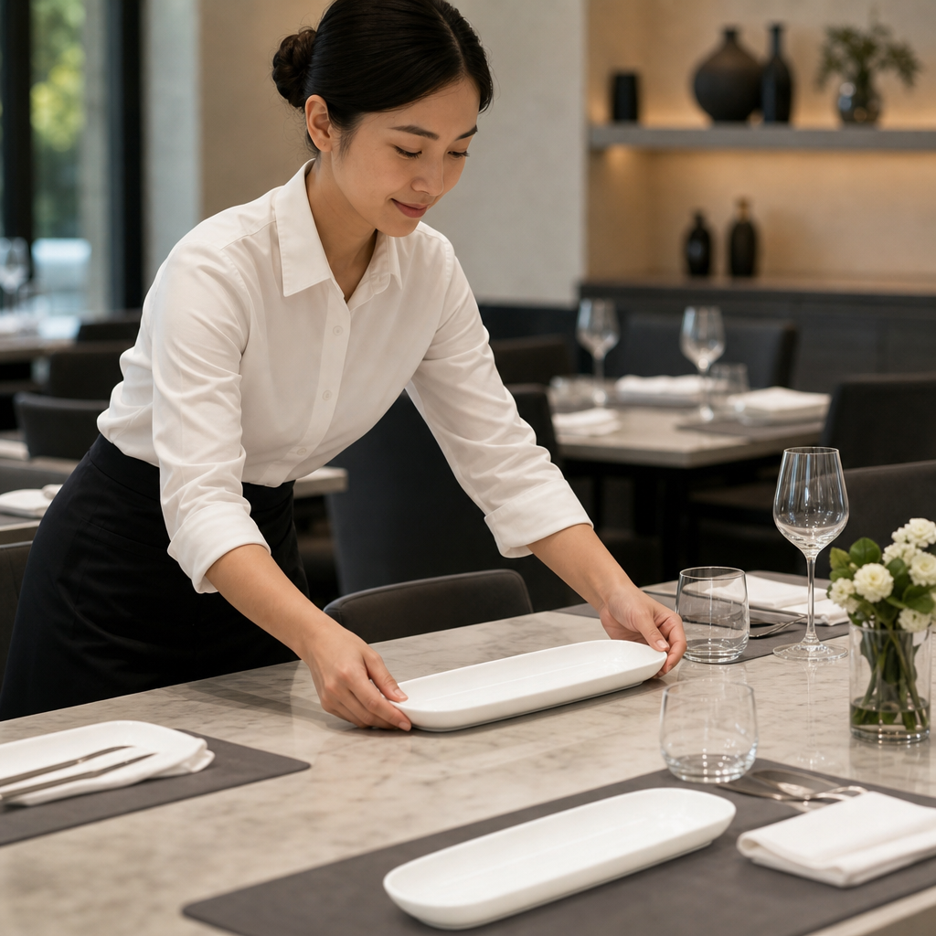 Oblong Platters 254mm Bone China for Elegant Table Settings (Pack of 12)
