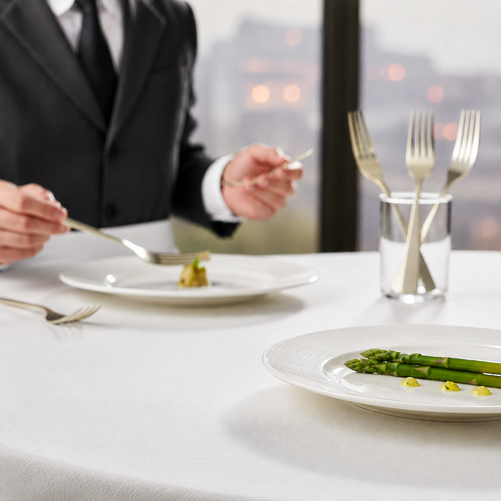18/0 Stainless Steel Champagne Table Forks for Modern Dining (Pack of 12)