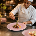 Coupe Plates 217mm Pink Porcelain for Catering & Hospitality (Pack of 12)