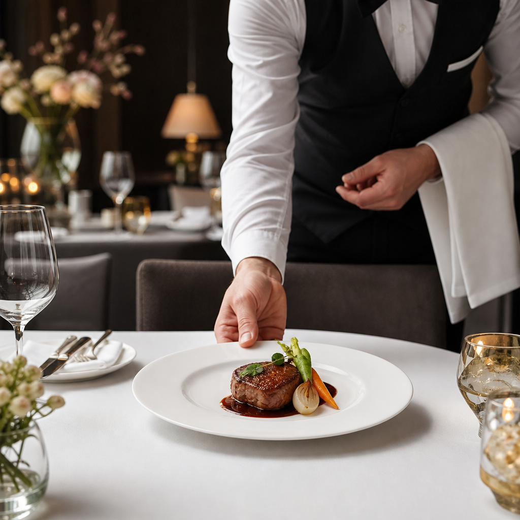 Standard Rim Plates 216mm Porcelain for Fine Dining (Pack of 6)
