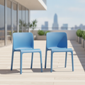 Polypropylene Sky Blue POP Chairs 780x480mm for Indoor & Outdoor Use (Pack of 2)