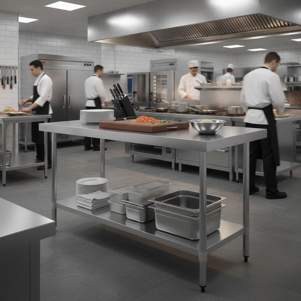 Stainless Steel Prep Table 1500mm for Back-of-House Use