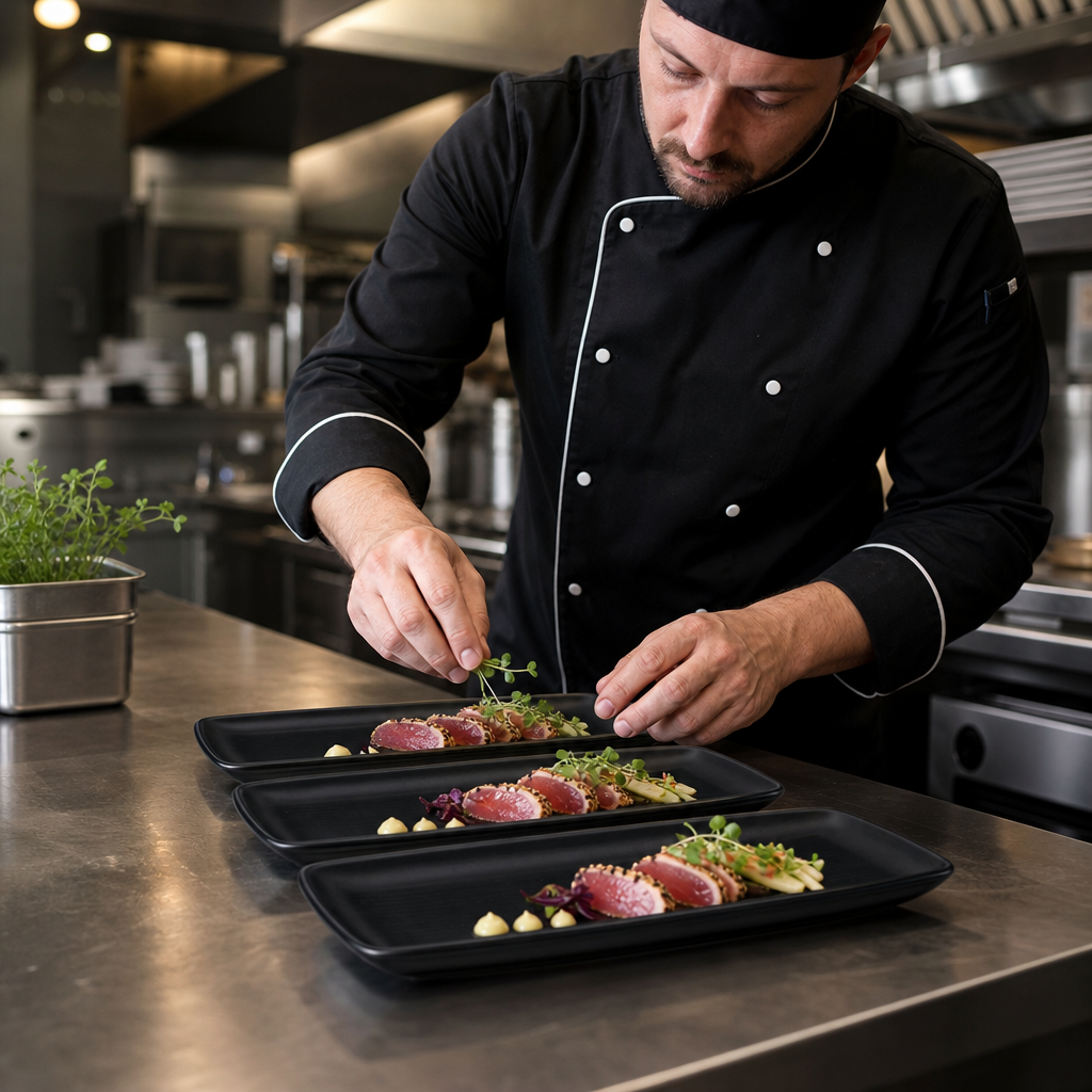 Rectangular Trays 360x171mm Vitrified Stoneware for Professional Kitchens (Pack of 4)