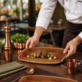 Rectangular Plates 298mm Vintage Copper Porcelain for Dining (Pack of 12)