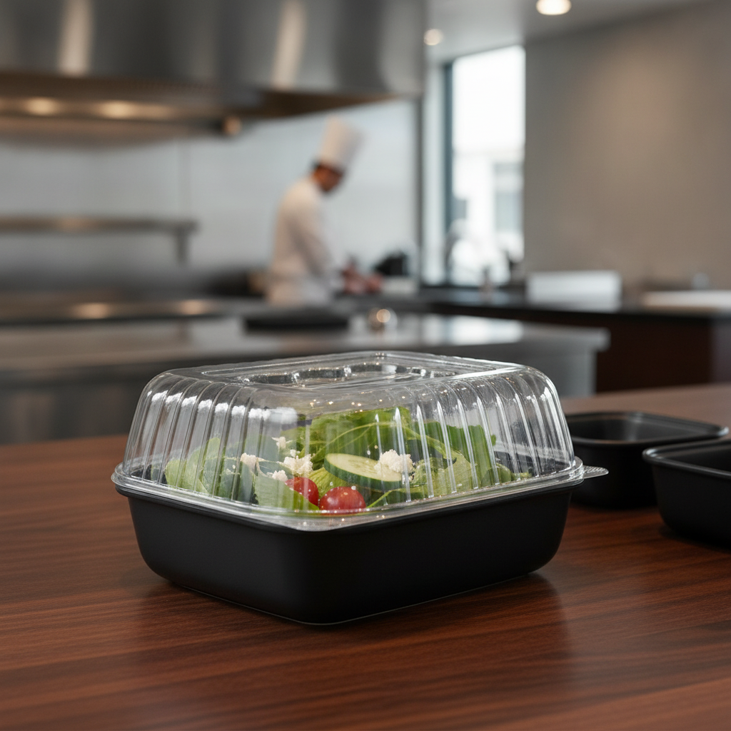 Polycarbonate Raised Lid 35mm for Small Salad Crocks
