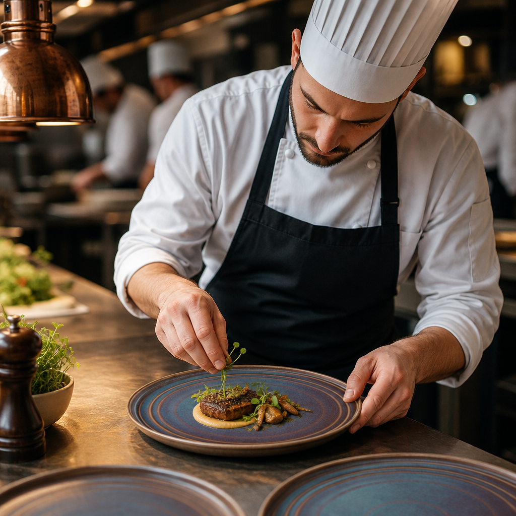Flat Round Plates 270mm Porcelain for Restaurants (Pack of 4)