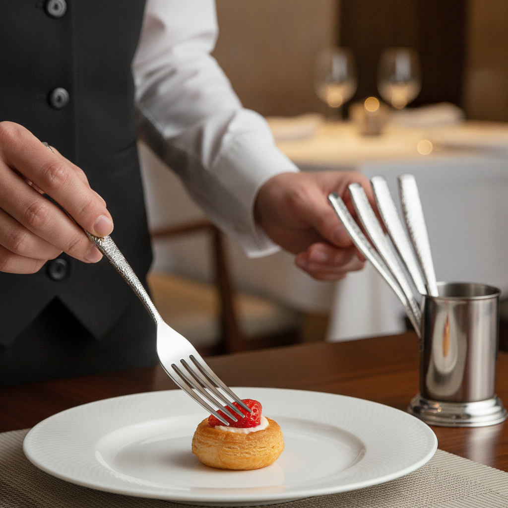 Stainless Steel Dessert Fork for Delicate Pastries (Pack of 12)