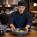 Ramen Bowls 1280ml Blue Vitrified Stoneware for Dining (Pack of 6)