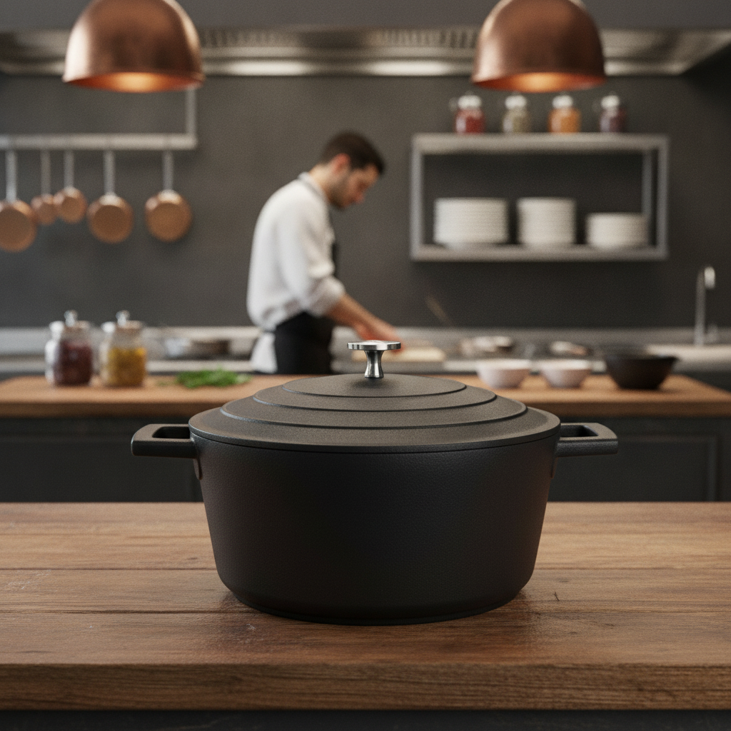 Cast Aluminium Deep Casserole Dish 4L for Family Meals