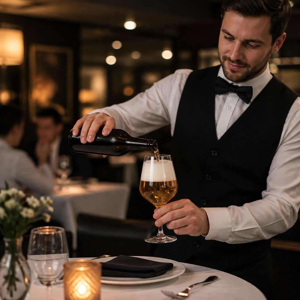 Glass Stemmed Beer Glass 390ml for Fine Dining (Pack of 6)