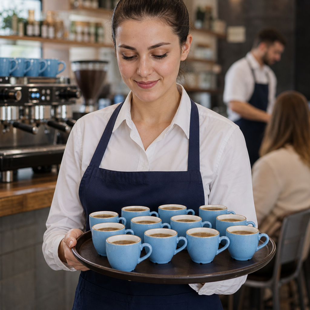 Super Vitrified Ceramic Espresso Cups 100ml for Coffee Service (Pack of 12)