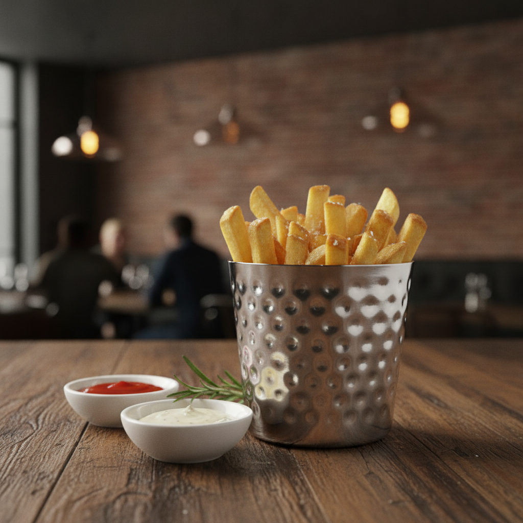Stainless Steel Chip Cup 400ml for Gastropubs