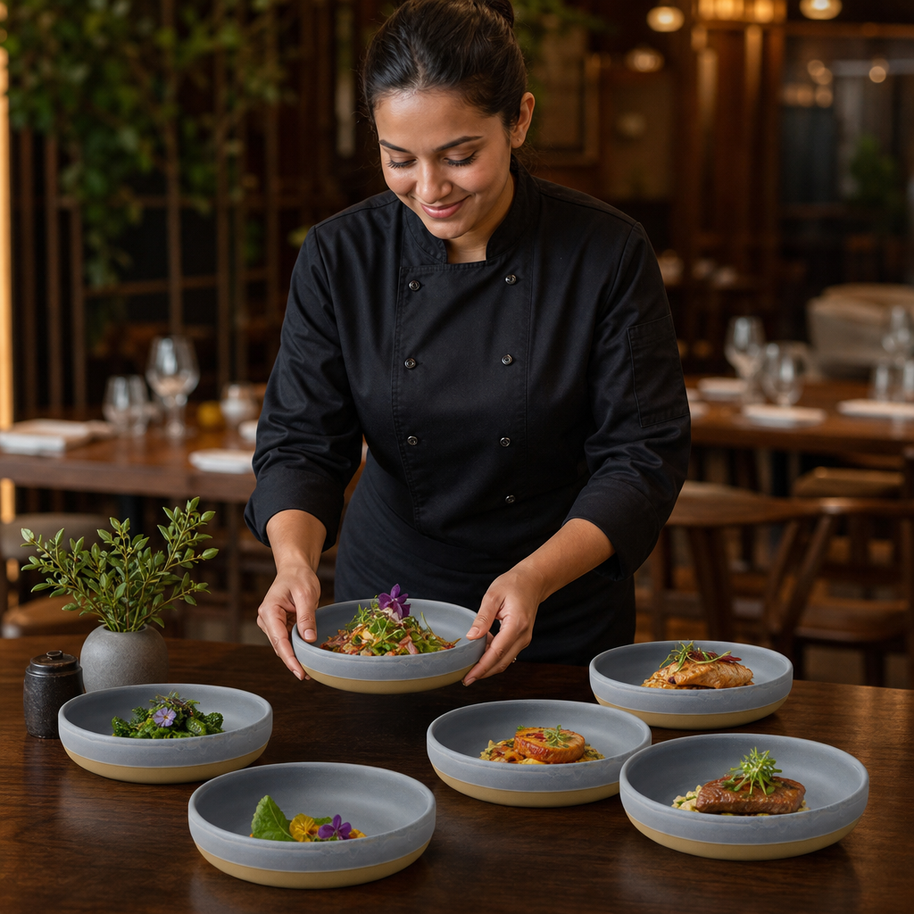 Walled Bowls 600ml Vitrified Stoneware for Stylish Dining (Pack of 6)