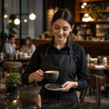 Black Super Vitrified Ceramic Cappuccino Cups 227ml for Cafés (Pack of 12)