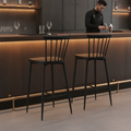 Aluminium High Stools Black 1080x470mm for Indoor & Outdoor Use (Pack of 2)