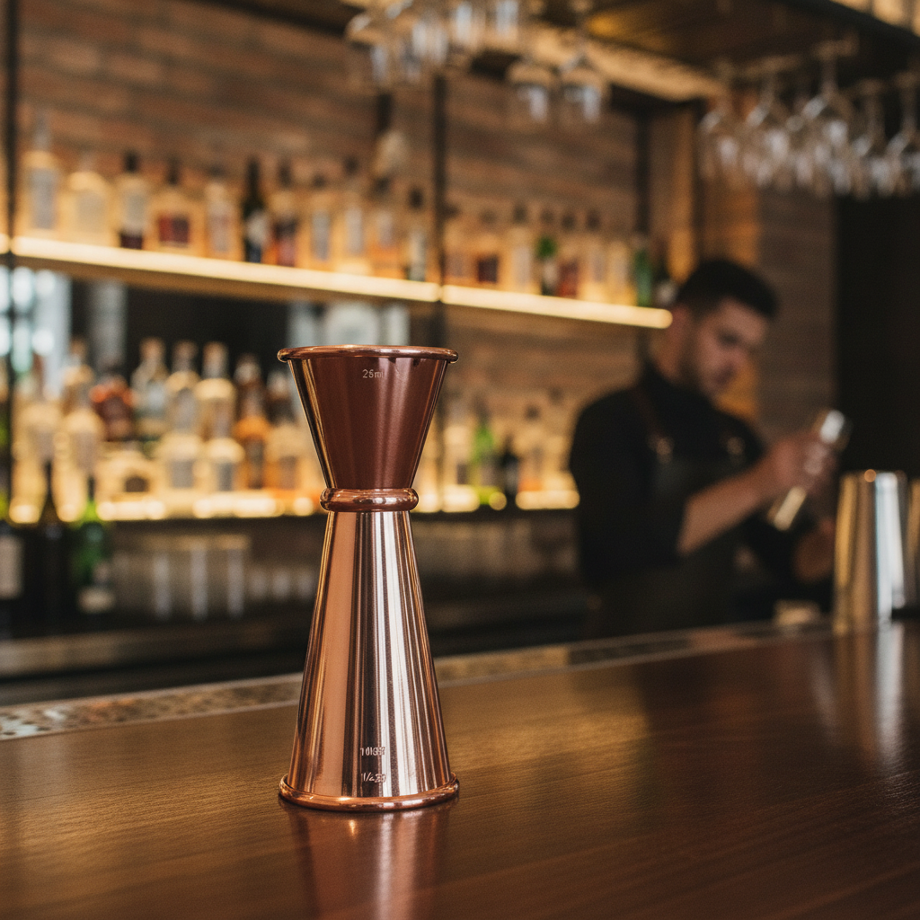 Stainless Steel Copper-Plated Jigger Measure 25ml for Bartending
