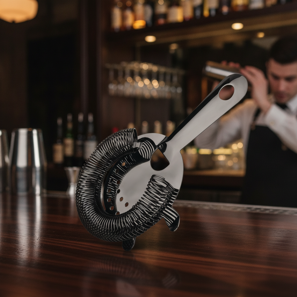 Stainless Steel Hawthorne Strainer 150mm for Cocktail Service