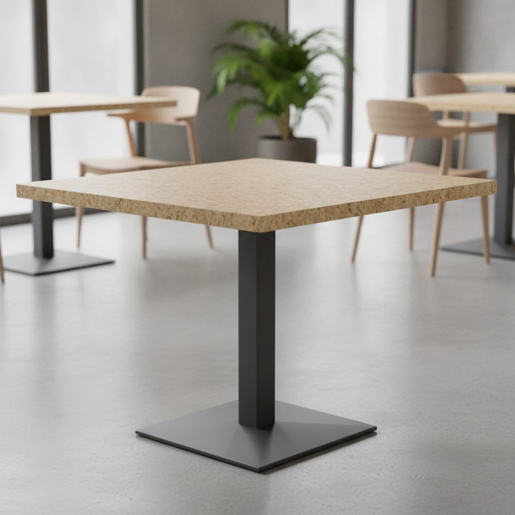 High Density Woodchip Square Table Top 800x800mm for Indoor & Outdoor Use