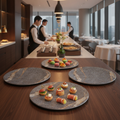 Melamine Round Platters 349mm for Buffet Presentations (Pack of 3)