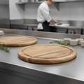 Acacia Wood Round Serving Board 283mm for Buffet Presentations