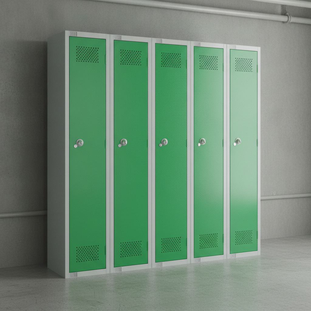 Powder Coated Steel Green Lockers 450mm Deep for Secure Storage