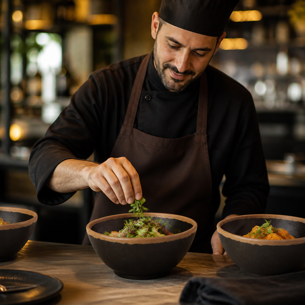 Serving Bowl 125mm Brown Melamine for Catering & Hospitality