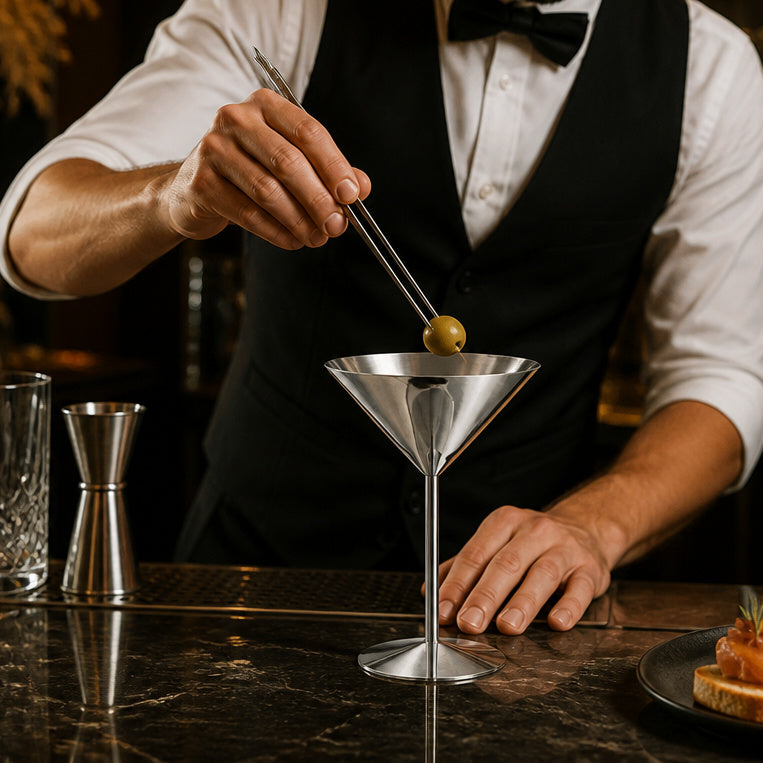 Stainless Steel Martini Glass 240ml for Bars & Nightclubs (Pack of 6)