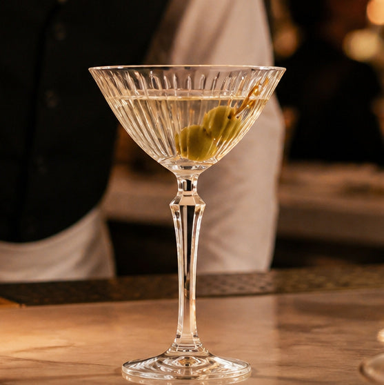 Soda Lime Martini Glass 220ml for Stylish Entertaining (Pack of 8)