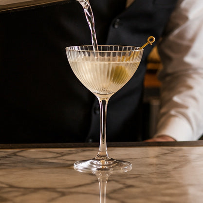 Clear Glass Martini Glasses 190ml for Cocktail Bars (Pack of 6)