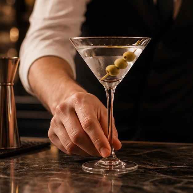 Clear Glass Martini Glasses 230ml for Entertaining (Pack of 6)