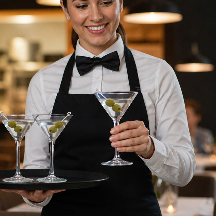 Polycarbonate Clear Martini Glass 240ml for Outdoor Entertaining (Pack of 12)