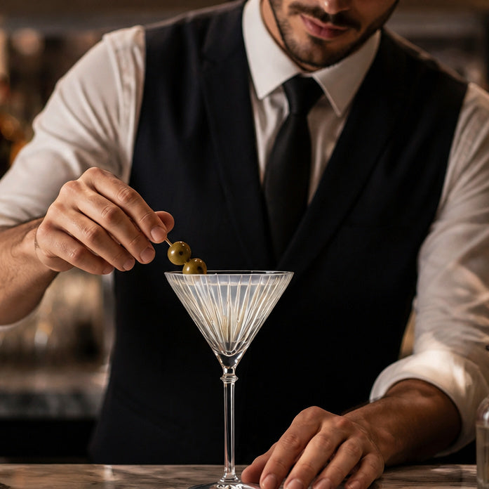 Clear Glass Martini Glasses 240ml for Bars & Restaurants (Pack of 6)