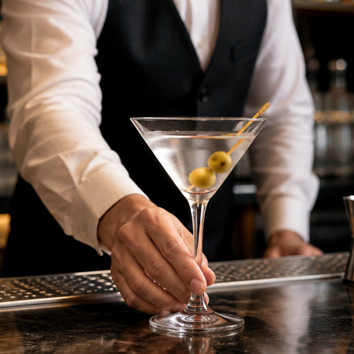 Glass Martini Glasses 210ml for Elegant Bar Service (Pack of 6)
