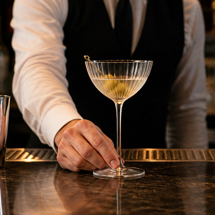 Lead-Free Crystal Martini Glasses 220ml for Elegant Cocktails (Pack of 24)