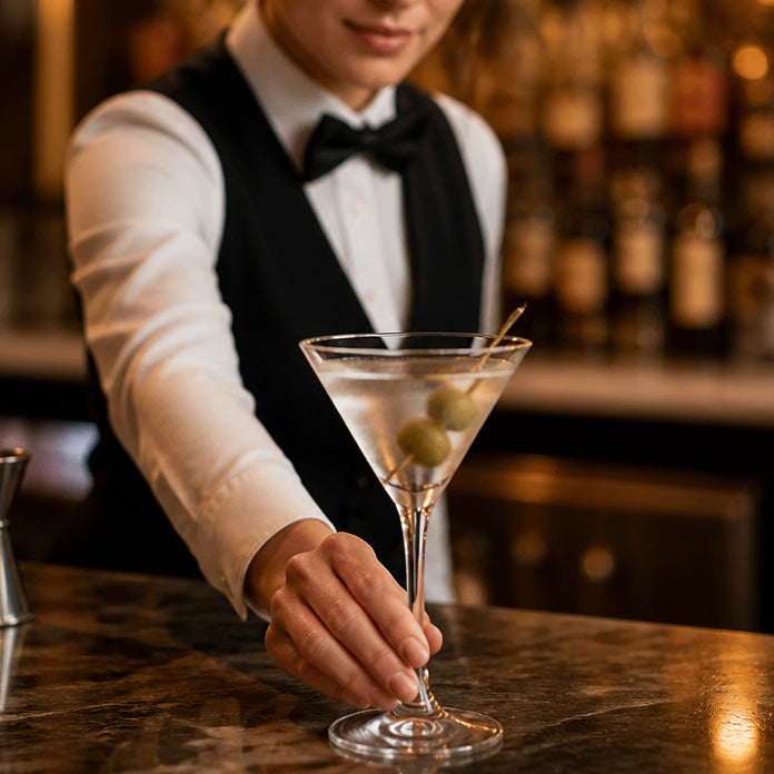 Crystal Glass Martini Glasses 190ml for Cocktail Service (Pack of 6)