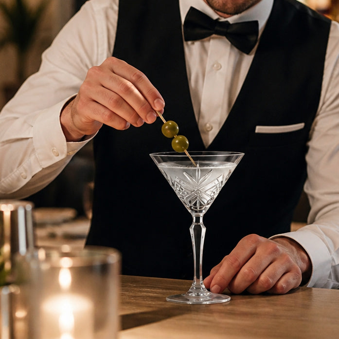 Clear Glass Martini Cocktail Glasses 210ml for Trendy Bars (Pack of 12)