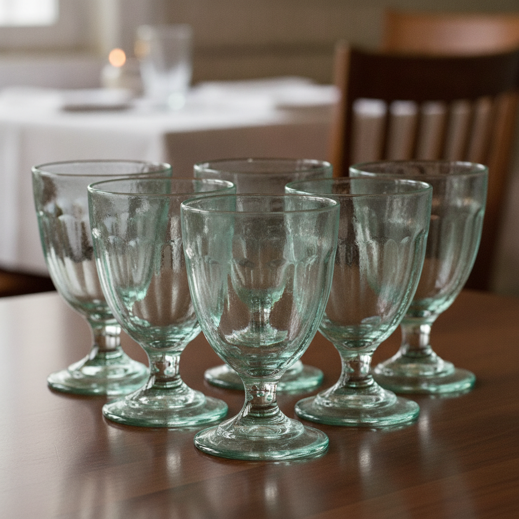 Recycled Glass Dessert Glasses 250ml for Serving Treats (Pack of 6)