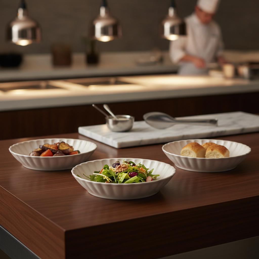 Melamine Deep Plate 225mm for Buffet Displays